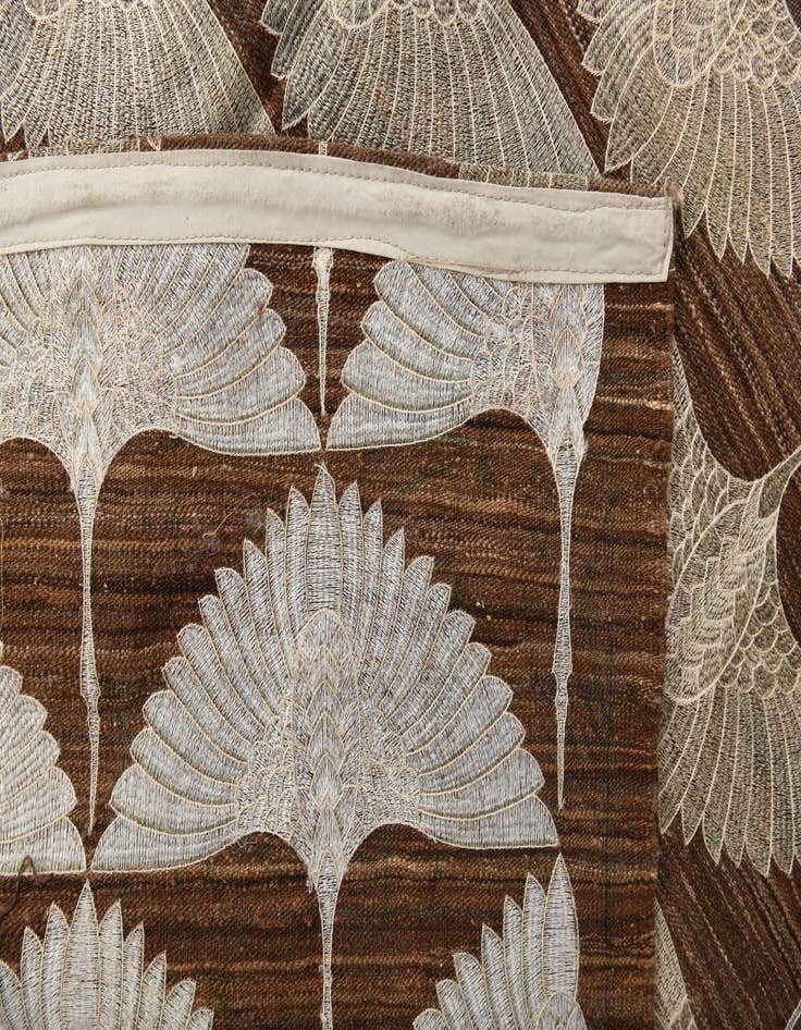 Detail image of 8' x 11'  Hand Woven Kilim Modern Wool Rug