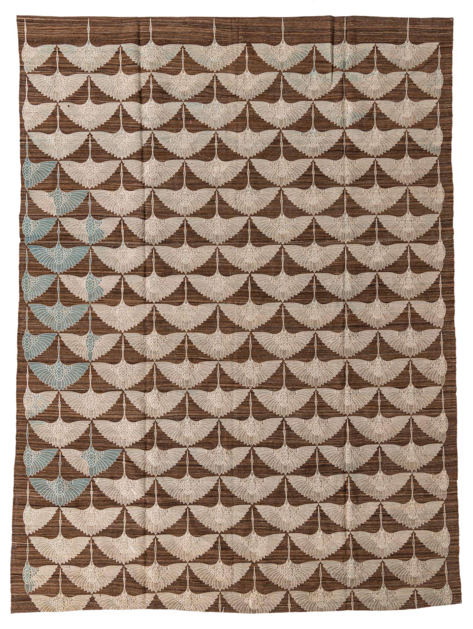 8' x 11' Hand Woven Kilim Modern Wool Rug