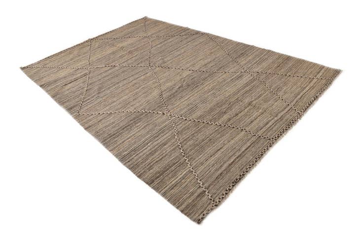 Detail image of 7' x 10' Hand Woven Kilim Modern Wool Rug