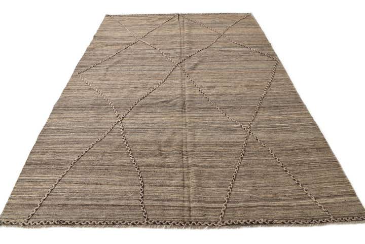 7' x 10' Hand Woven Kilim Modern Wool Rug