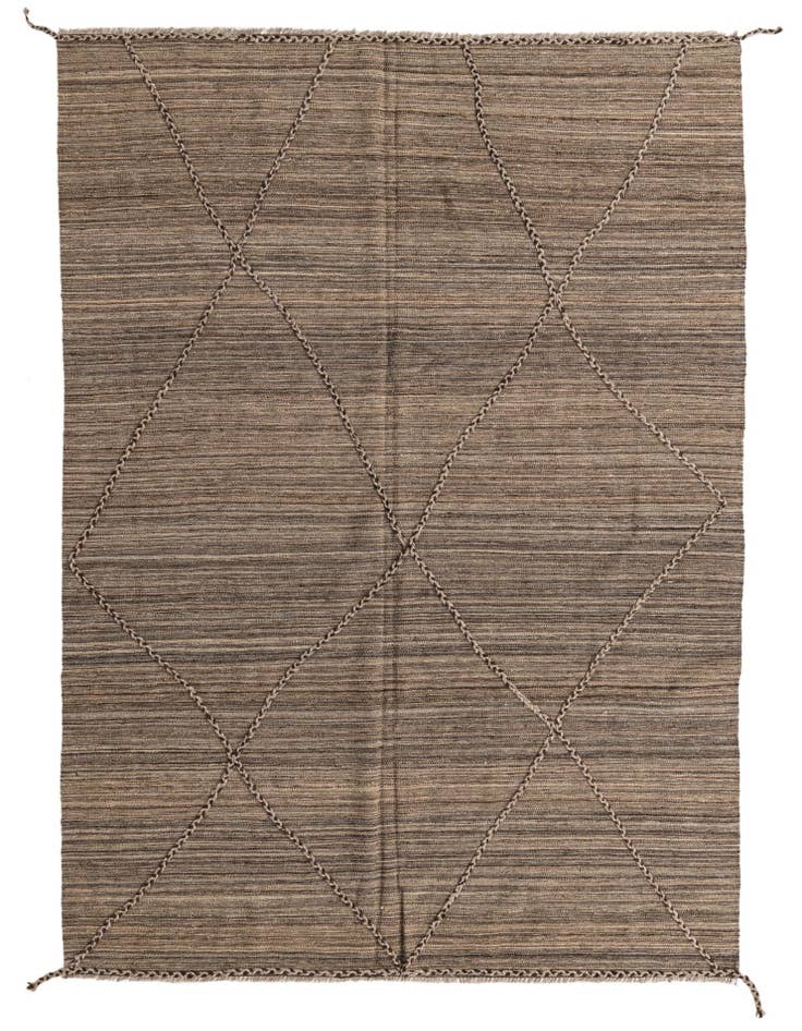 Detail image of 7' x 10' Hand Woven Kilim Modern Wool Rug