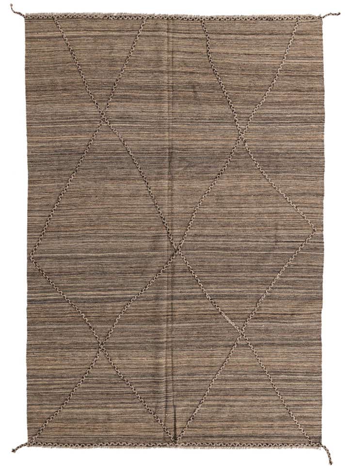 7' x 10' Hand Woven Kilim Modern Wool Rug