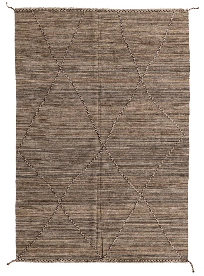 Detail image of 7' x 10' Hand Woven Kilim Modern Wool Rug