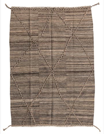 4' 3 x 6' Hand Woven Kilim Modern Wool Rug