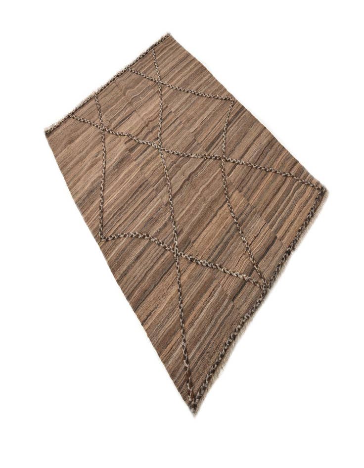 Detail image of 4' 3 x 5' 11  Hand Woven Kilim Modern Wool Rug