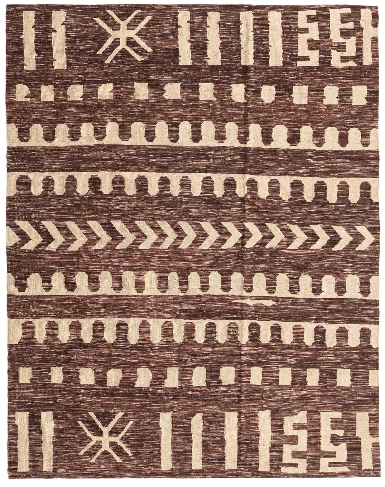 5' 9 x 7' 4 Hand Woven Kilim Modern Wool Rug