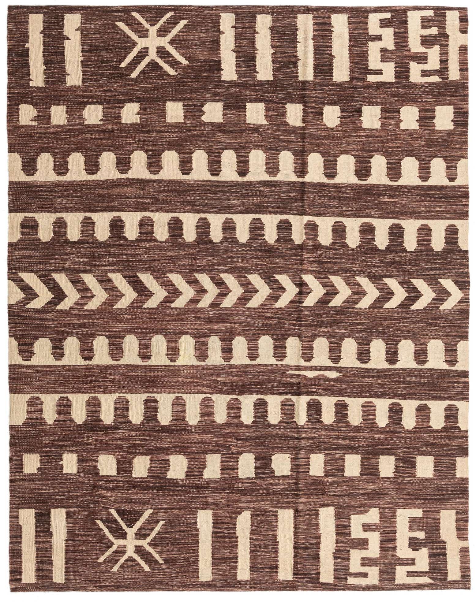 5' 9 x 7' 4 Hand Woven Kilim Modern Wool Rug