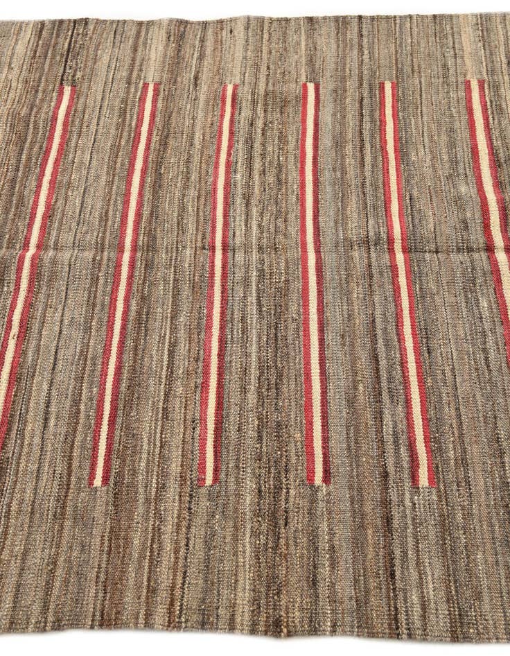 Detail image of 4' 2 x 5' 10  Hand Woven Kilim Modern Wool Rug