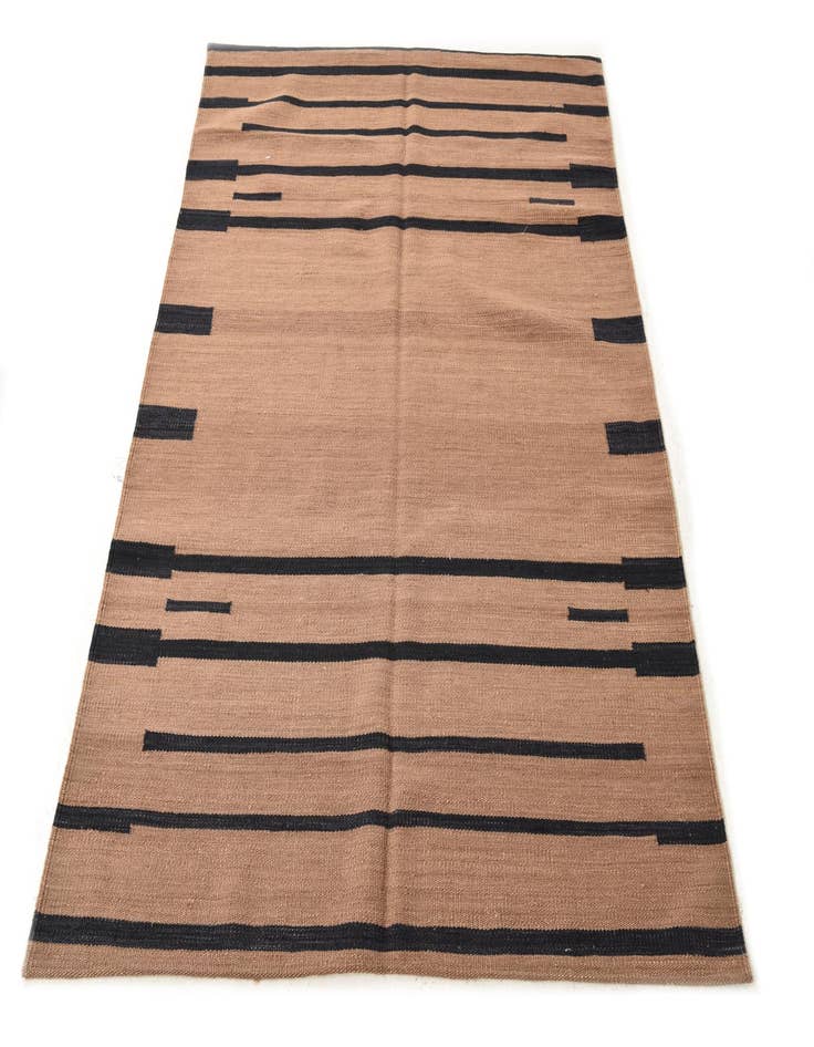 Detail image of 4' 2 x 5' 6  Hand Woven Kilim Modern Wool Rug