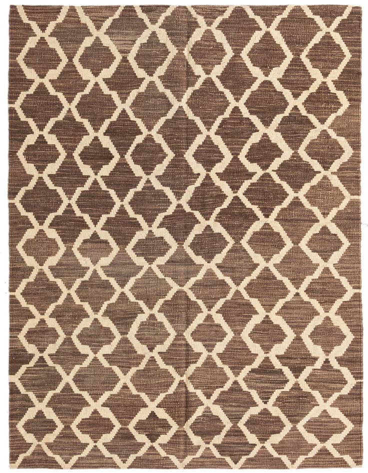 Detail image of 4' 2 x 6' 1 Hand Woven Kilim Modern Wool Rug
