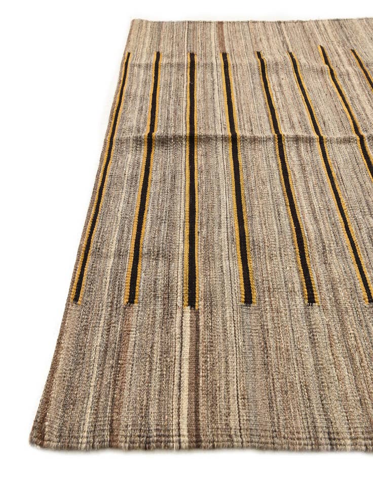 Detail image of 4' 2 x 5' 10  Hand Woven Kilim Modern Wool Rug