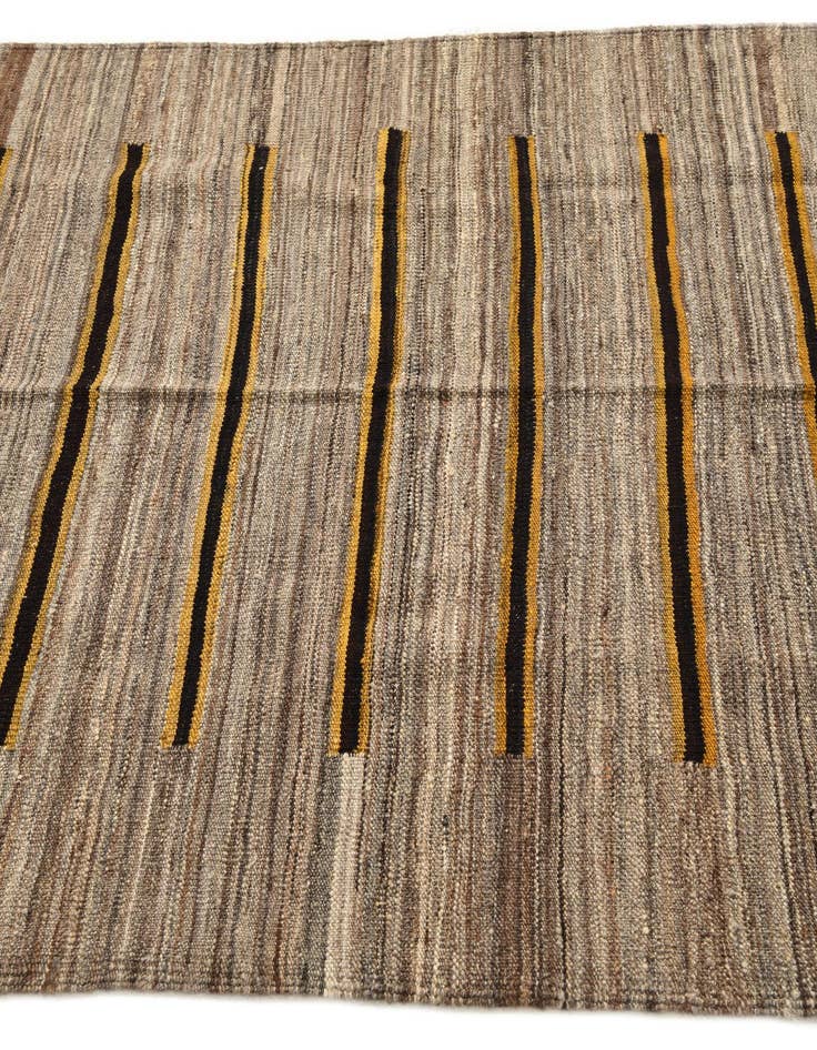Detail image of 4' 2 x 5' 10  Hand Woven Kilim Modern Wool Rug