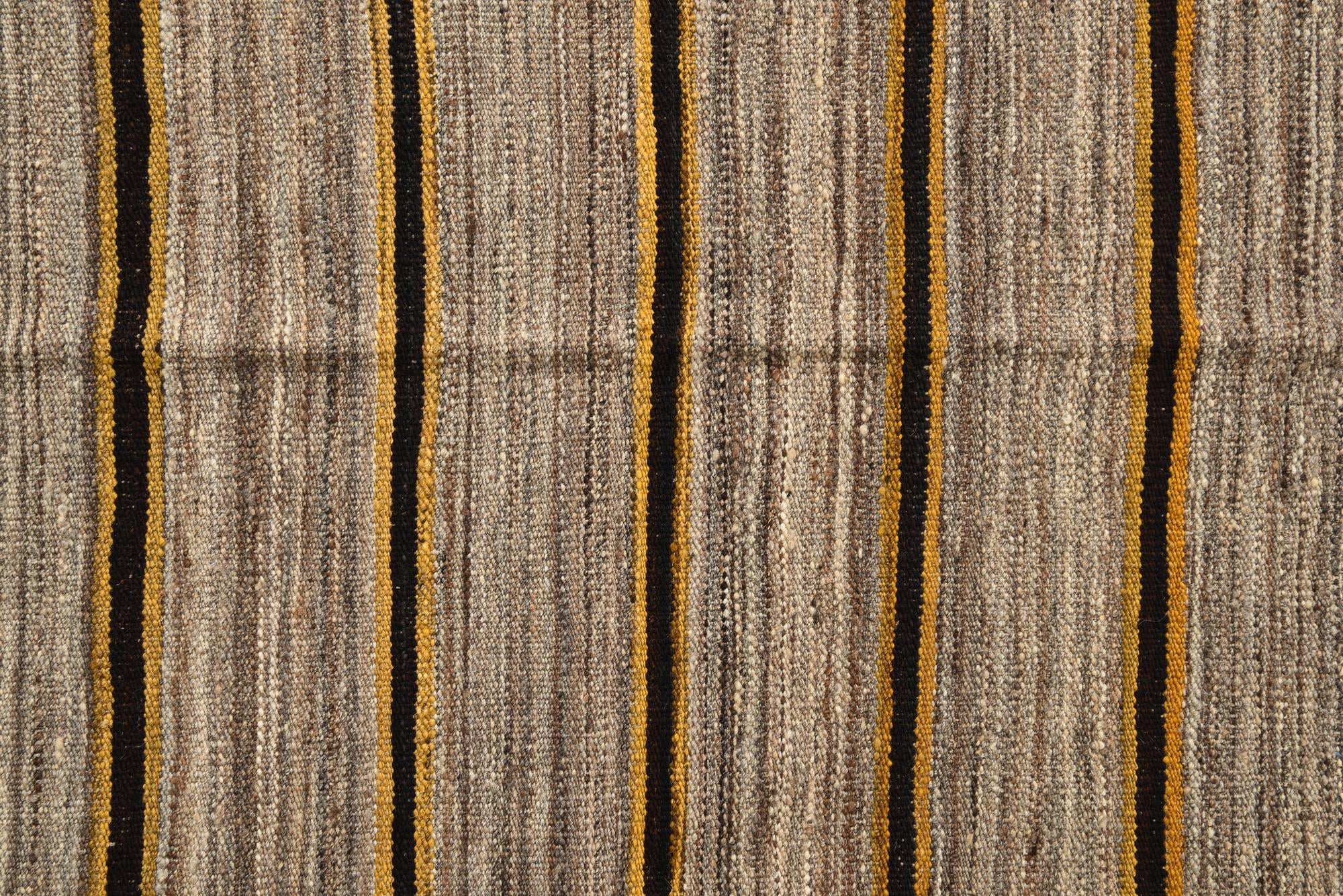 4' 2 x 5' 10 Hand Woven Kilim Modern Wool Rug