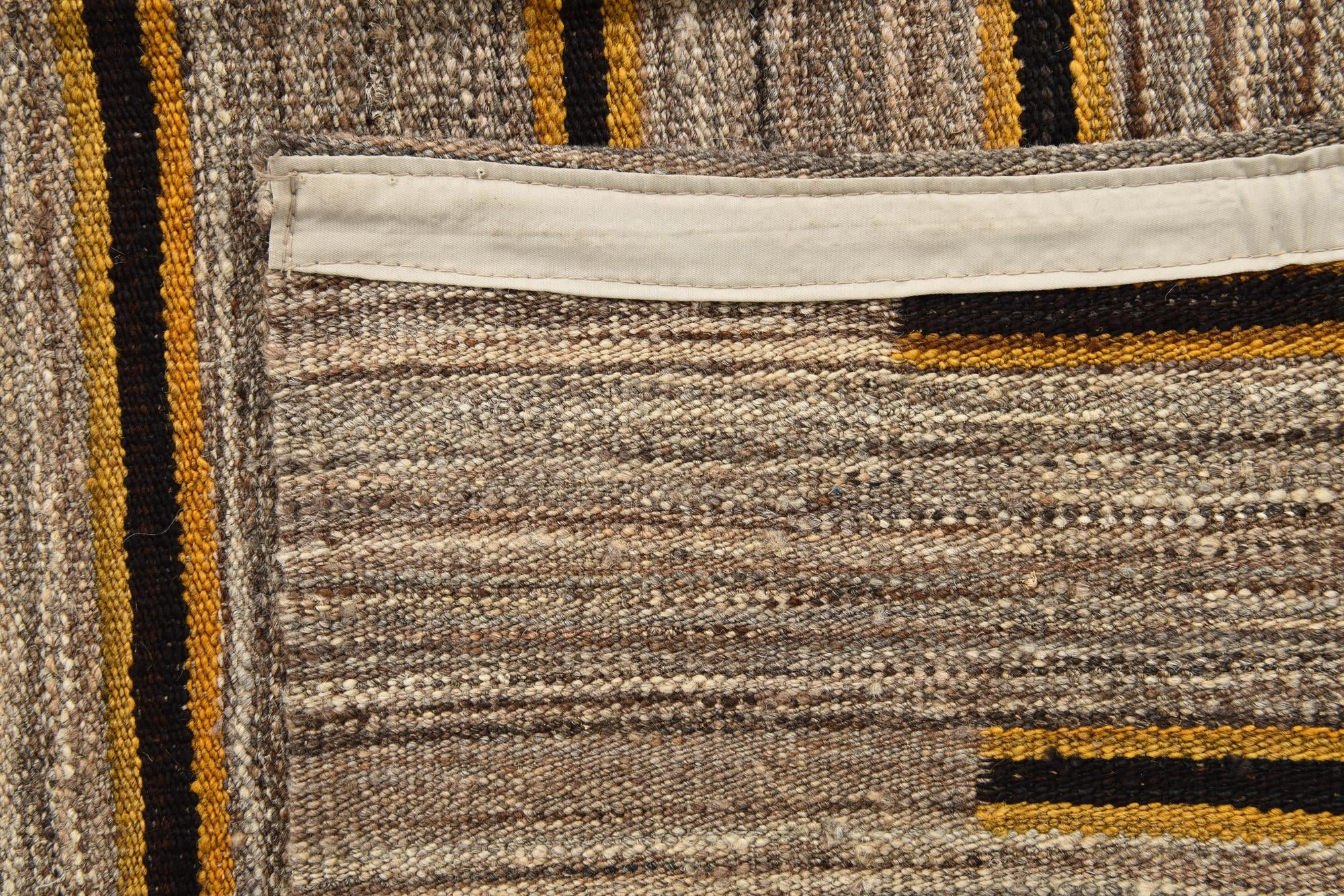 4' 2 x 5' 10 Hand Woven Kilim Modern Wool Rug
