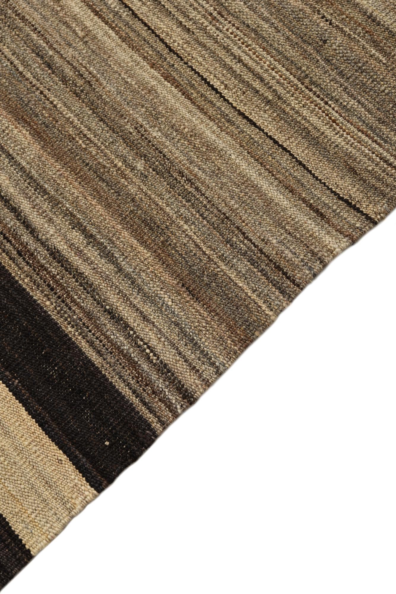 4' 1 x 5' 10 Hand Woven Kilim Modern Wool Rug