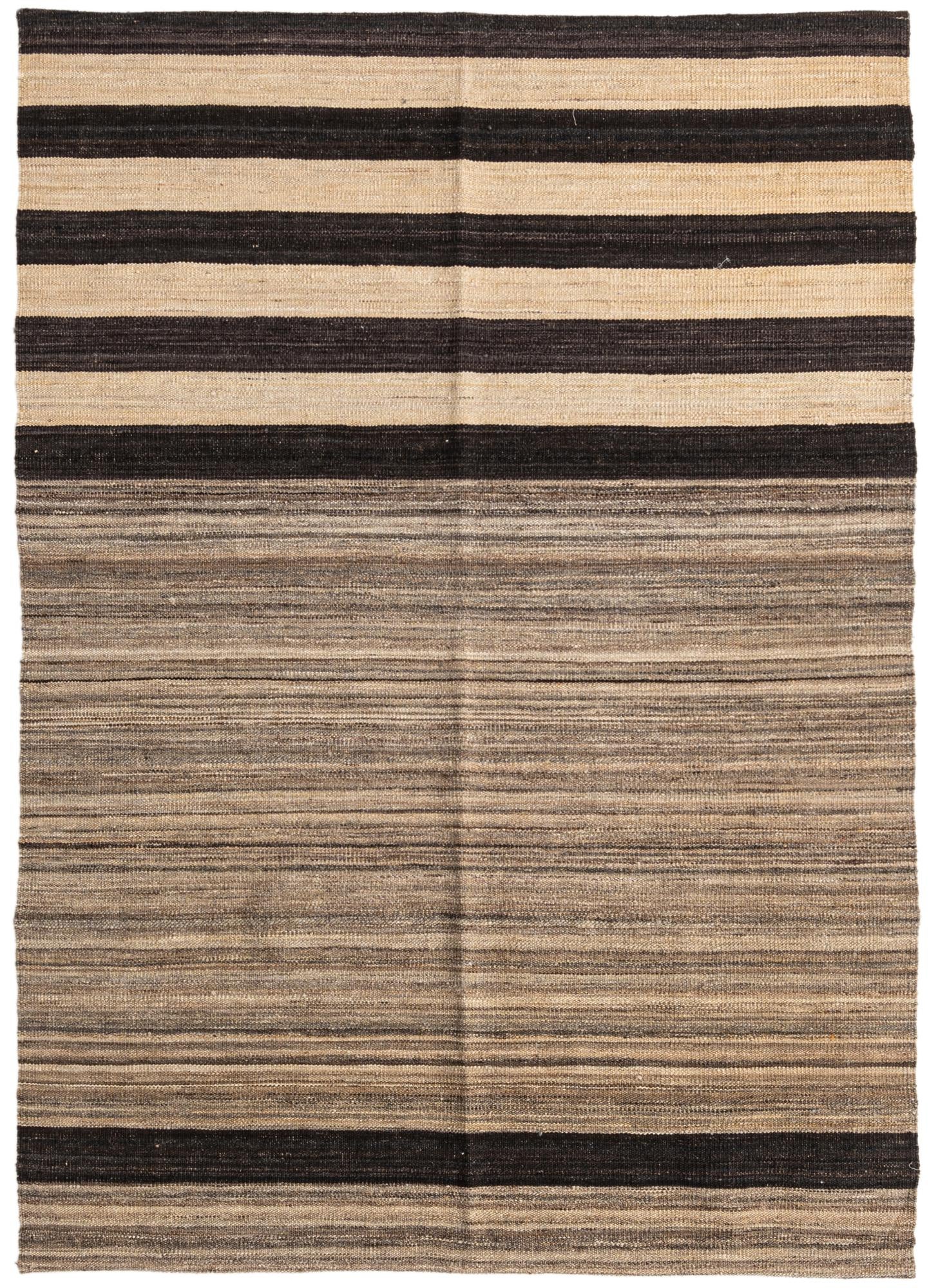 4' 1 x 5' 10 Hand Woven Kilim Modern Wool Rug