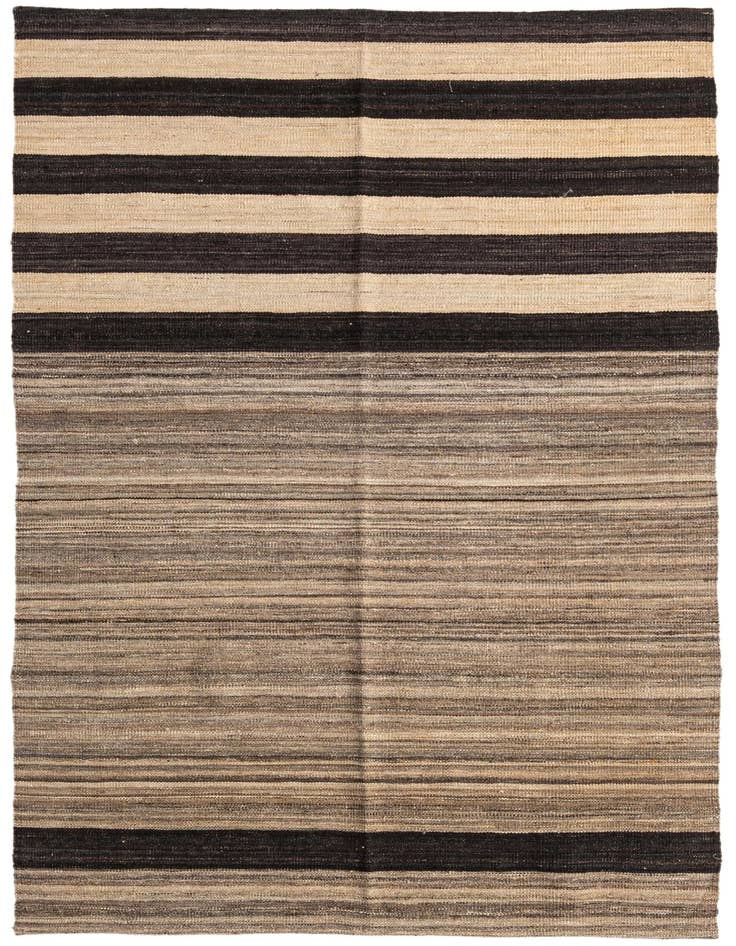 Detail image of 4' 1 x 5' 10 Hand Woven Kilim Modern Wool Rug