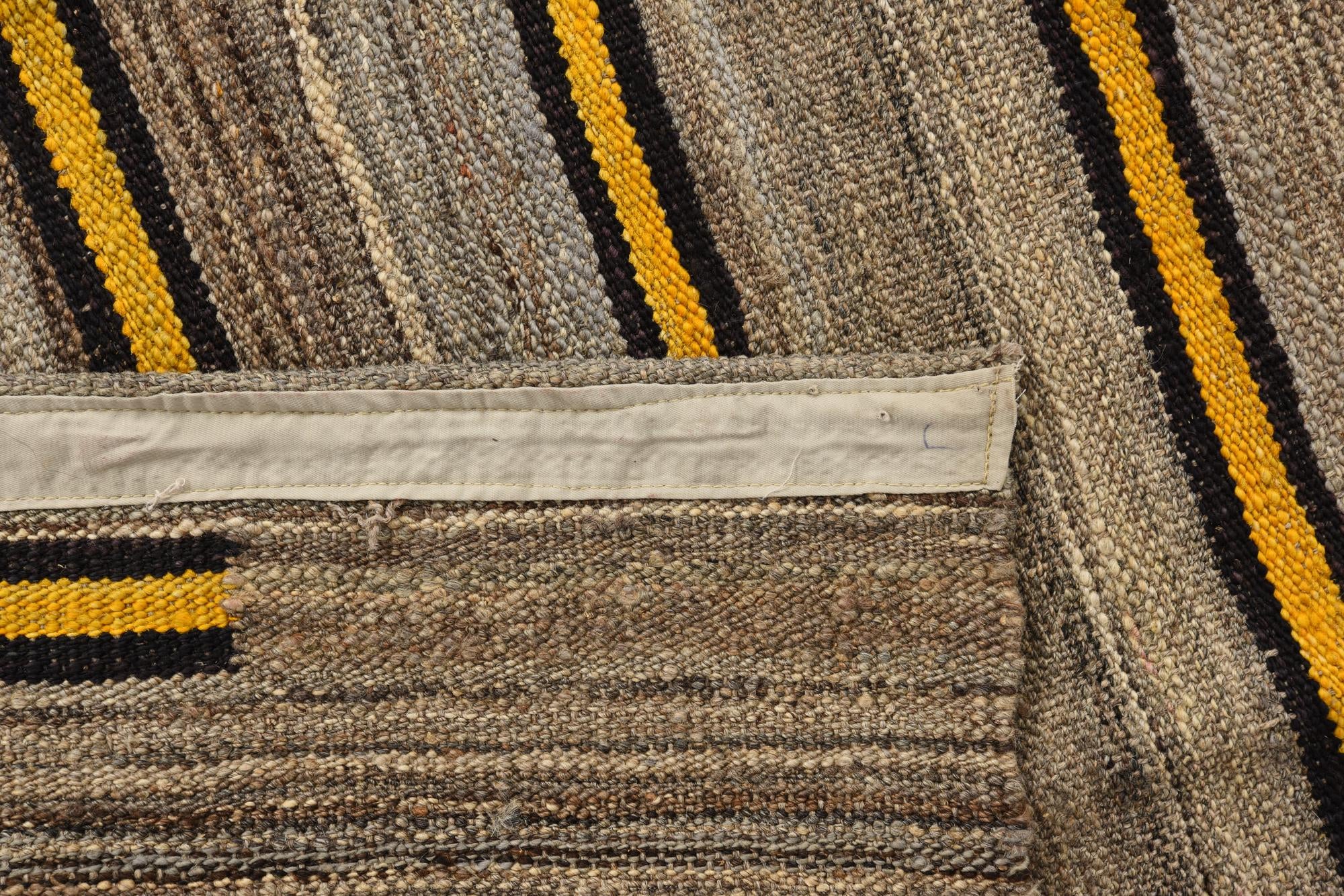 4' 2 x 5' 10 Hand Woven Kilim Modern Wool Rug