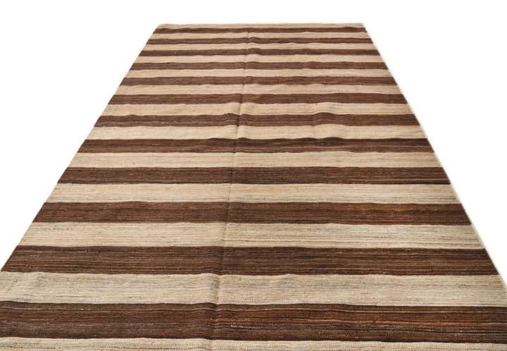6' 9 x 11' 11 Hand Woven Kilim Modern Wool Rug