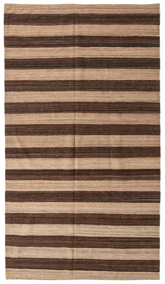 Detail image of 6' 9 x 11' 11 Hand Woven Kilim Modern Wool Rug