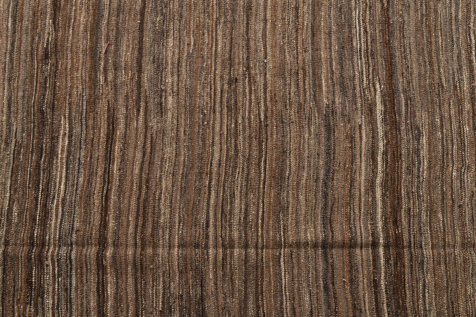 12' 3 x 13' 5 Hand Woven Kilim Modern Wool Rug