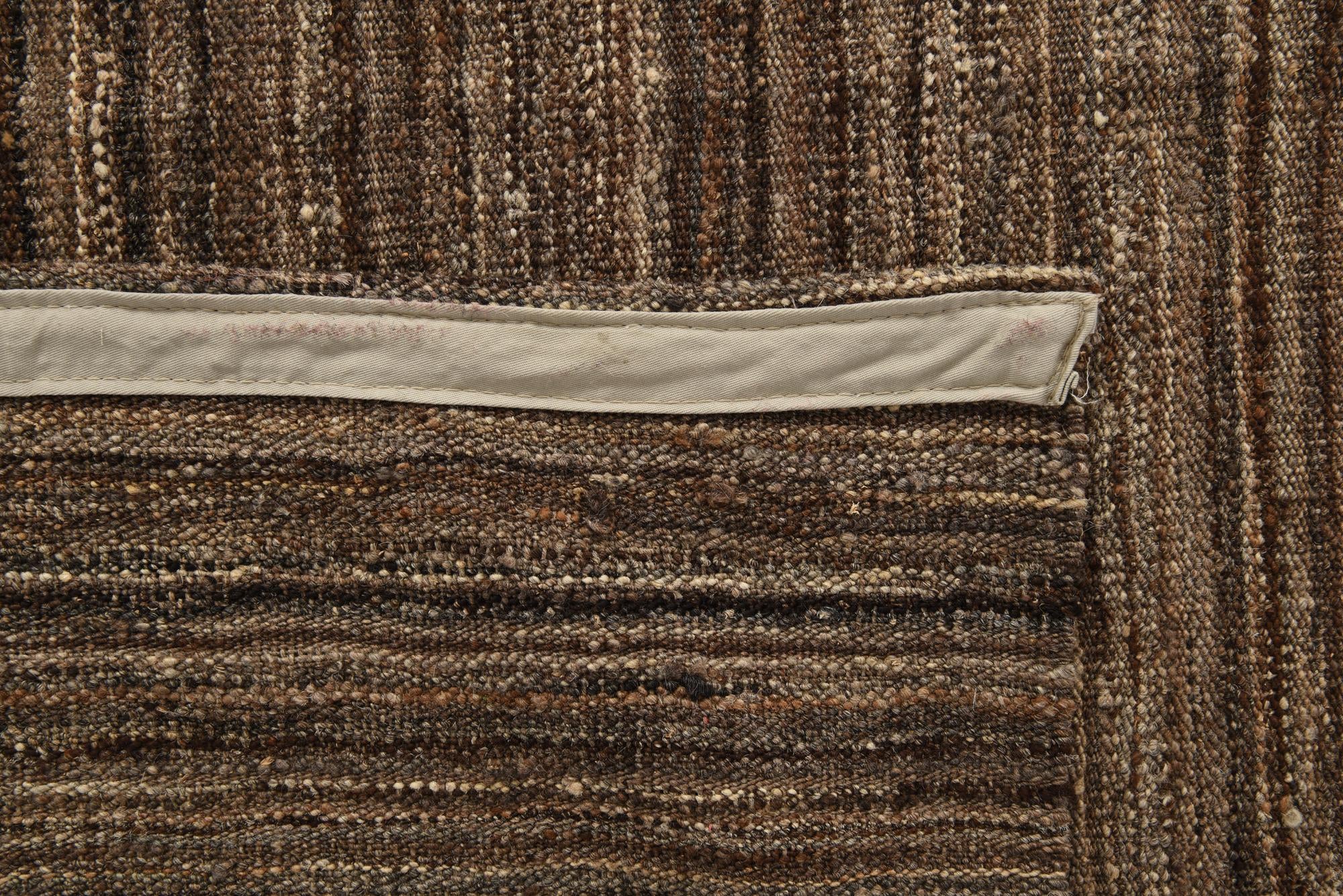 12' 3 x 13' 5 Hand Woven Kilim Modern Wool Rug