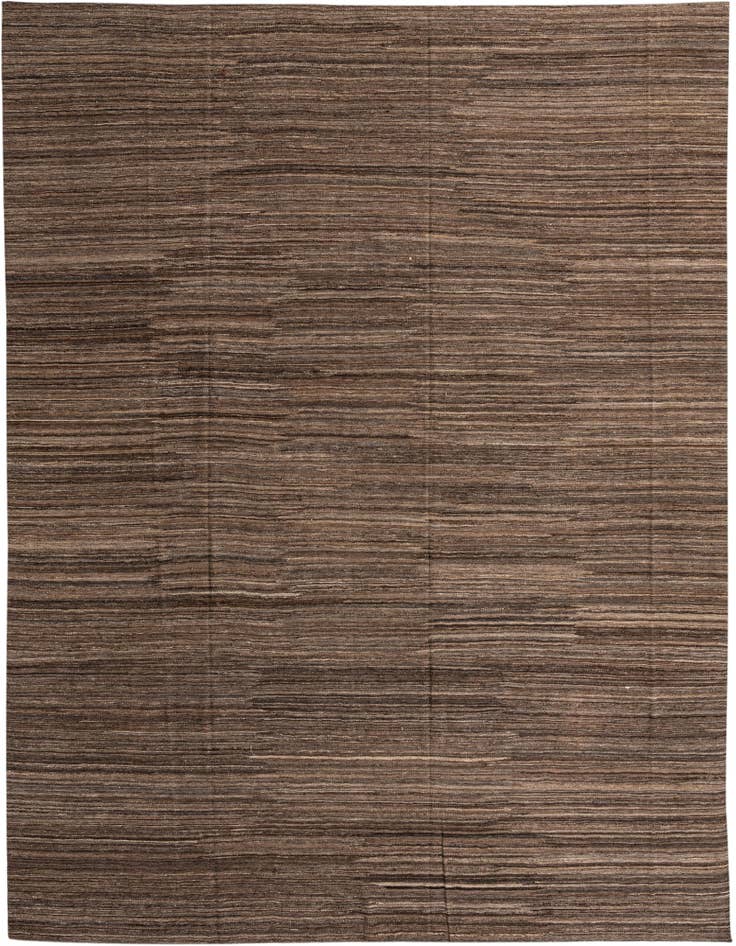 Detail image of 12' 3 x 13' 5 Hand Woven Kilim Modern Wool Rug