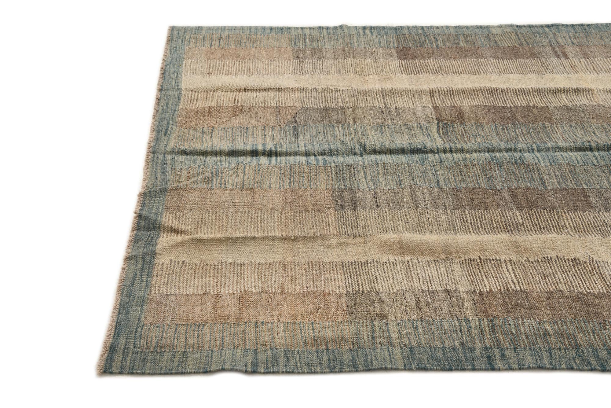150cm x 205cm Tejido a mano Kilim Modern Alfombra Lana