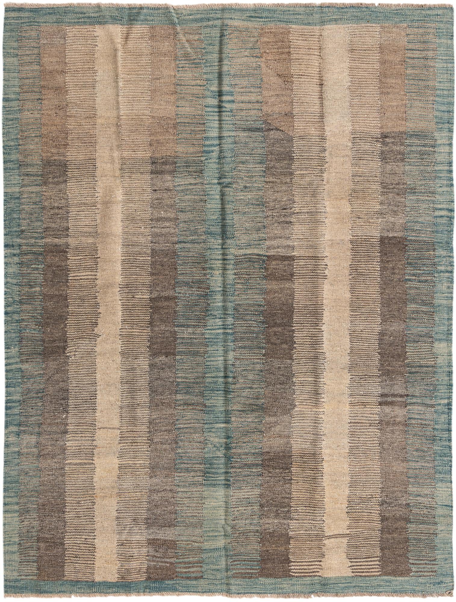 5' x 6' 8 Hand Woven Kilim Modern Wool Rug