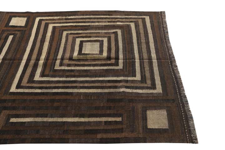 5' x 6' 3 Hand Woven Kilim Modern Wool Rug