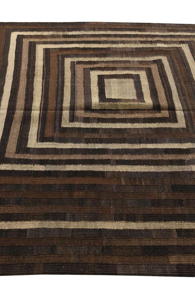 5' x 6' 3 Hand Woven Kilim Modern Wool Rug