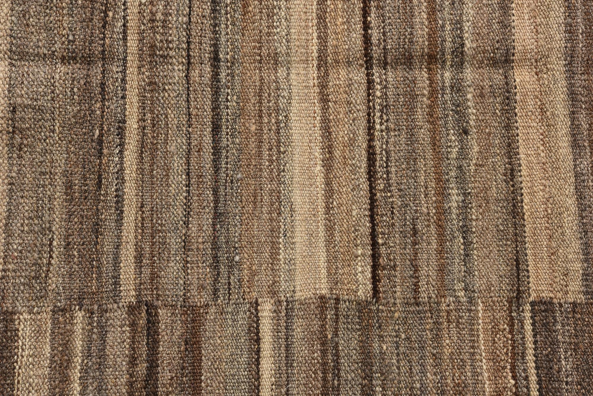 4' 3 x 5' 10 Hand Woven Kilim Modern Wool Rug
