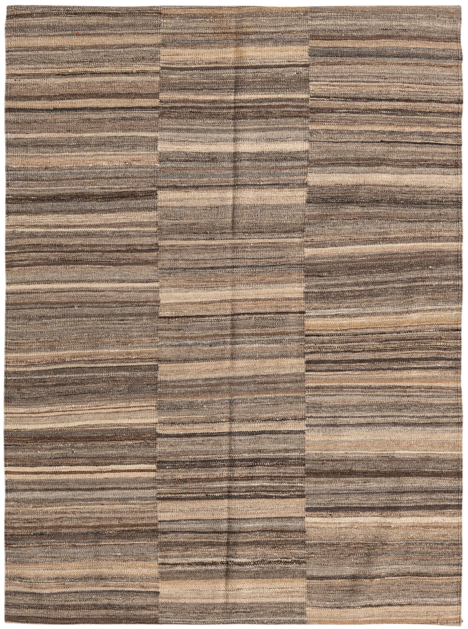 4' 3 x 5' 10 Hand Woven Kilim Modern Wool Rug