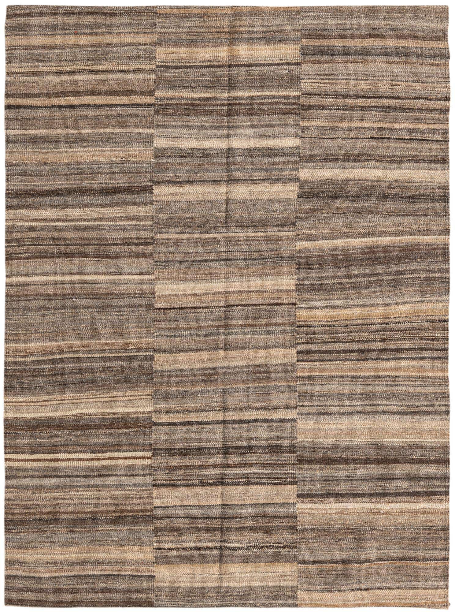 4' 3 x 5' 10 Hand Woven Kilim Modern Wool Rug