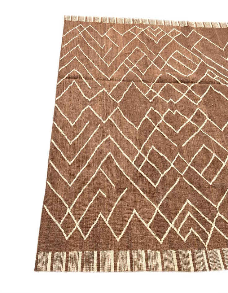 Detail image of 6' 1 x 8'  Hand Woven Kilim Modern Wool Rug