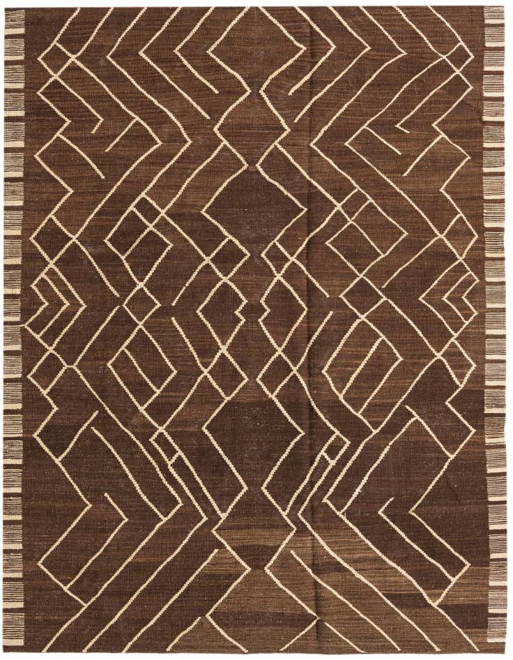 Detail image of 6' 1 x 8' Hand Woven Kilim Modern Wool Rug