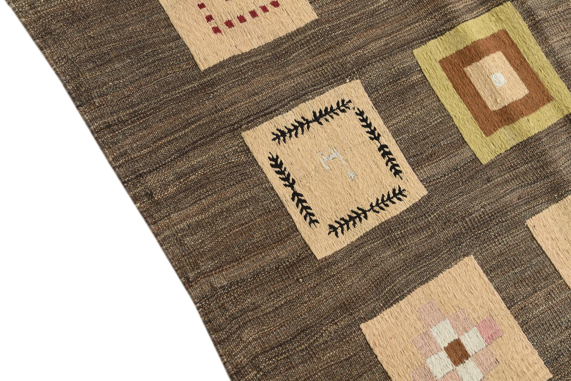 6' 10 x 9' 9 Hand Woven Kilim Modern Rug