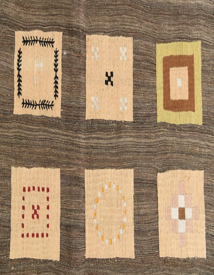 Detail image of 6' 10 x 9' 9  Hand Woven Kilim Modern Rug