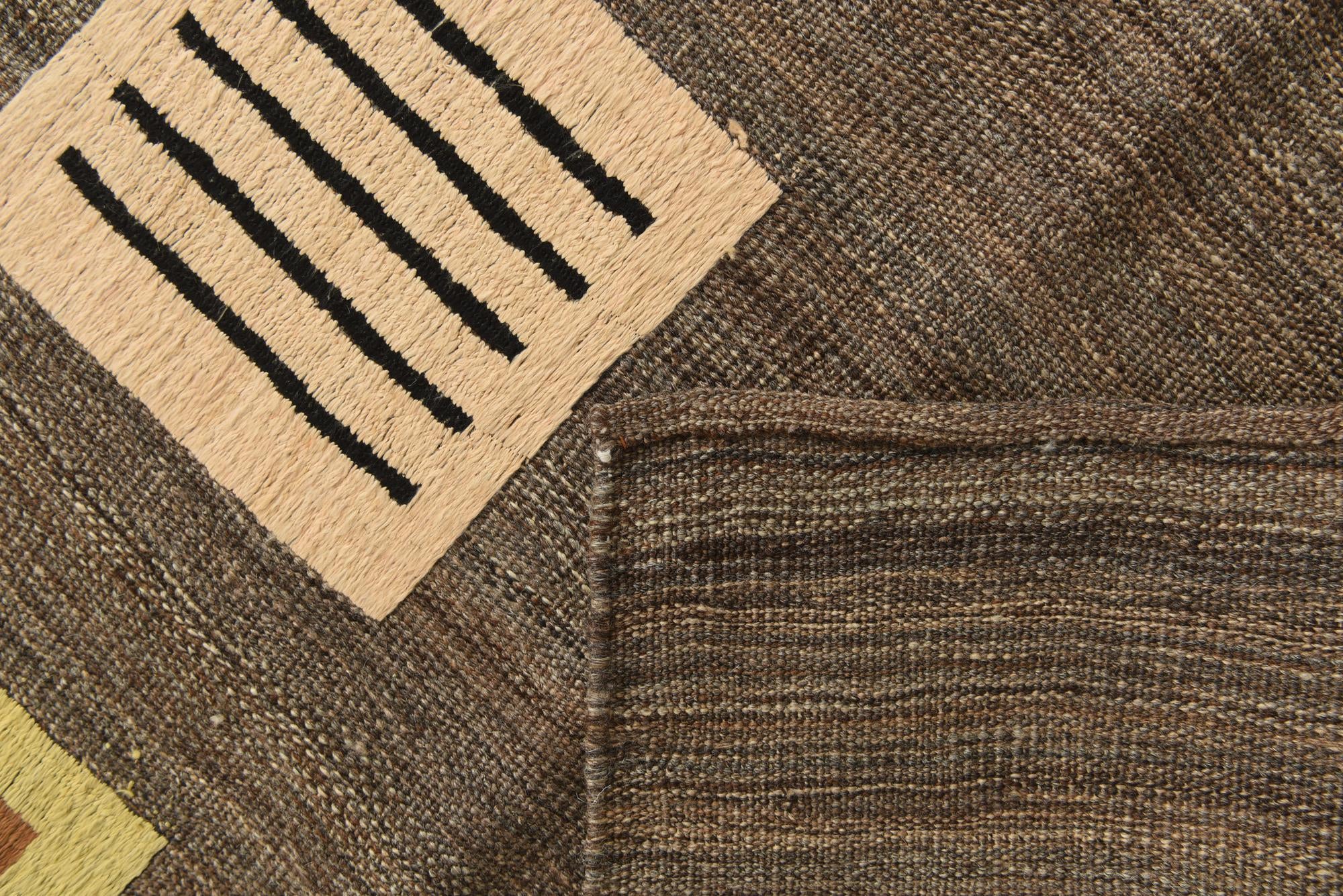 6' 10 x 9' 9 Hand Woven Kilim Modern Rug