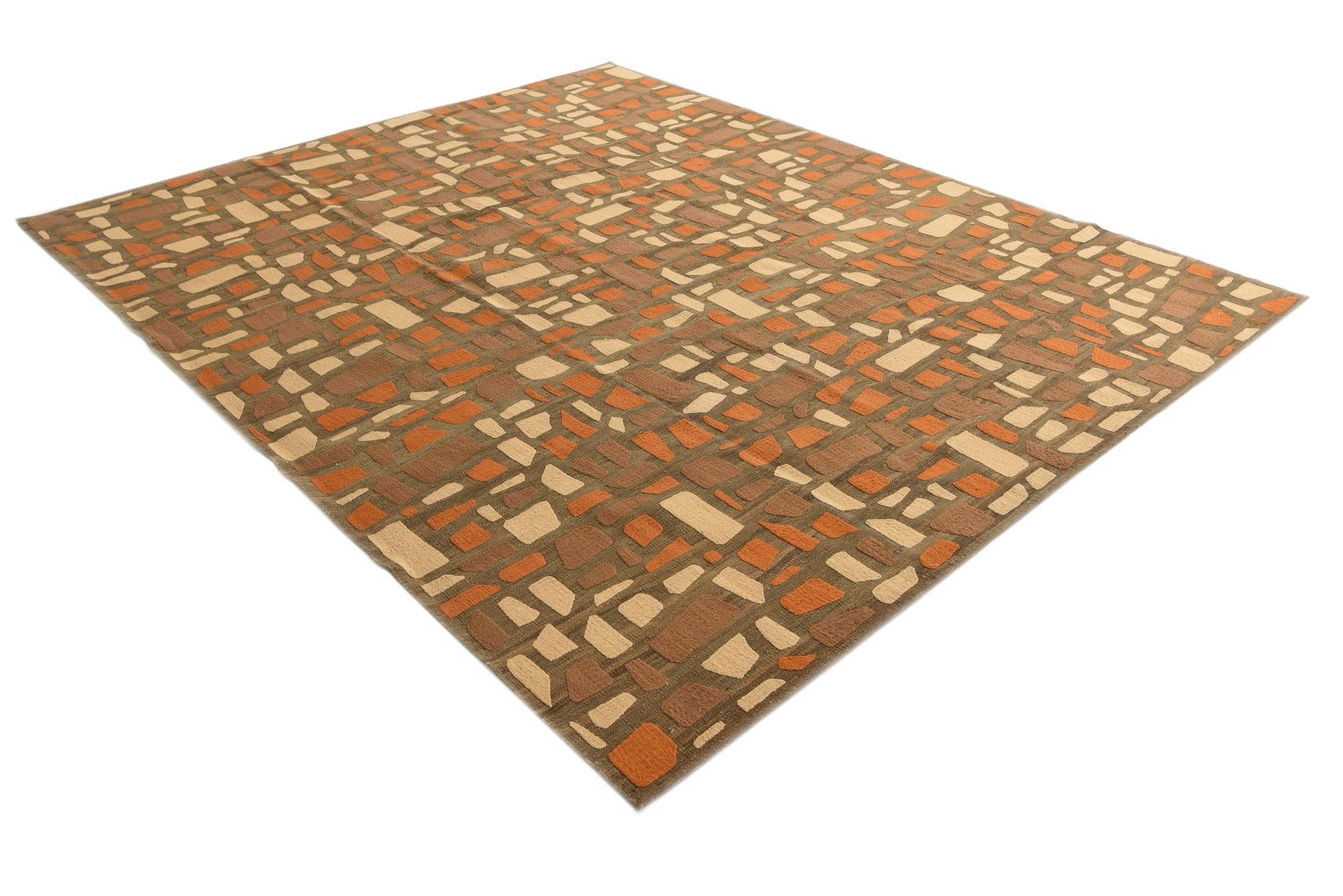 8' 3 x 10' 1 Hand Woven Kilim Modern Rug