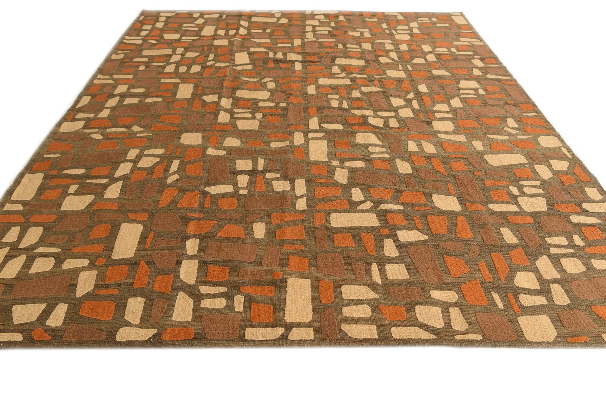8' 3 x 10' 1 Hand Woven Kilim Modern Rug