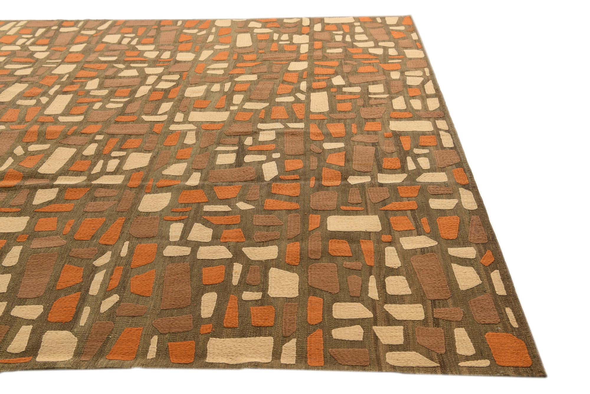 8' 3 x 10' 1 Hand Woven Kilim Modern Rug