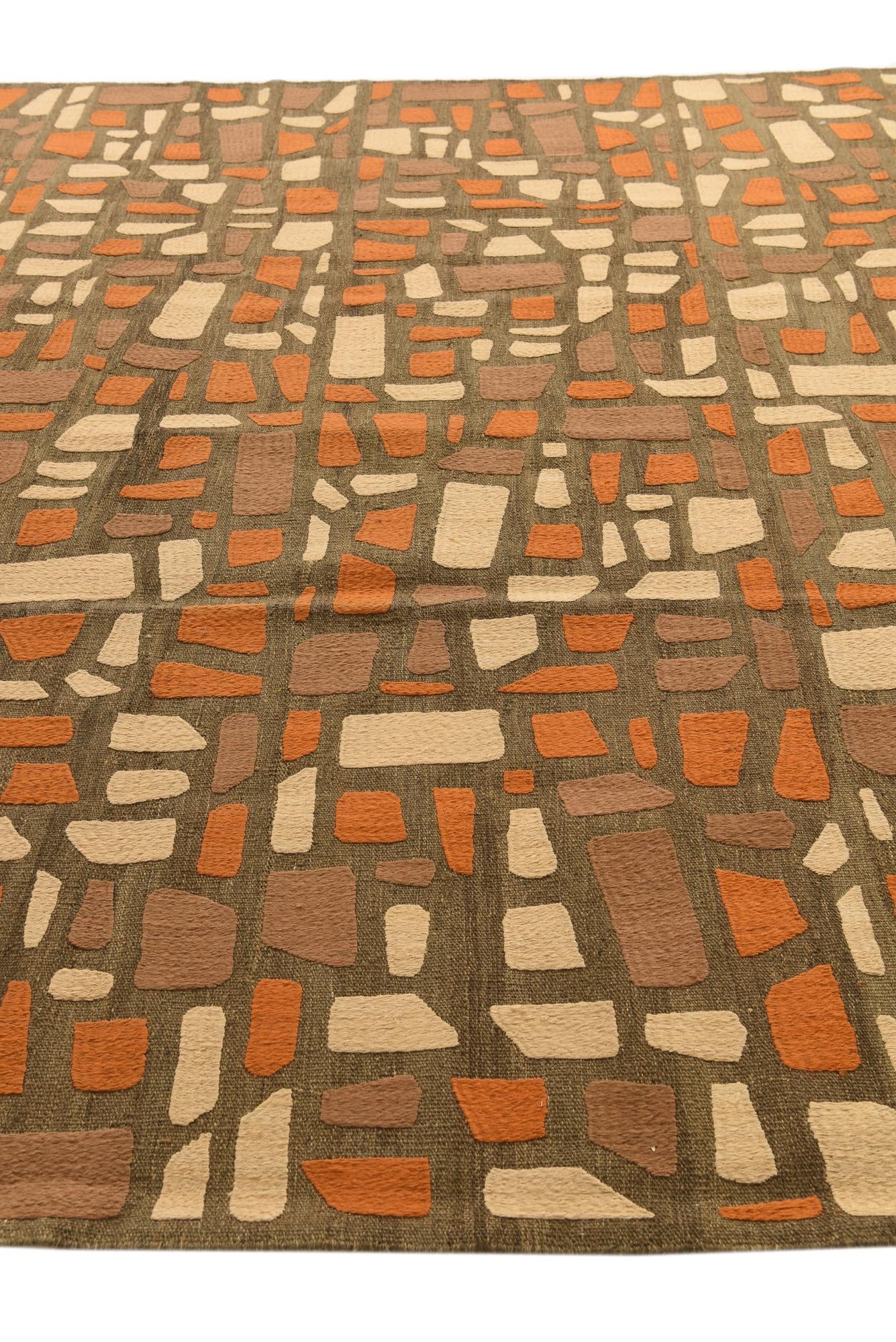 8' 3 x 10' 1 Hand Woven Kilim Modern Rug