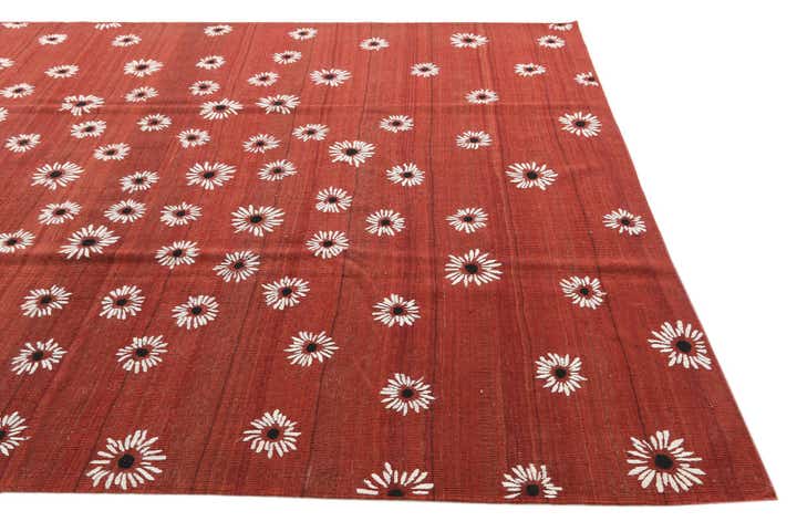 7' 3 x 9' 9 Hand Woven Kilim Modern Rug