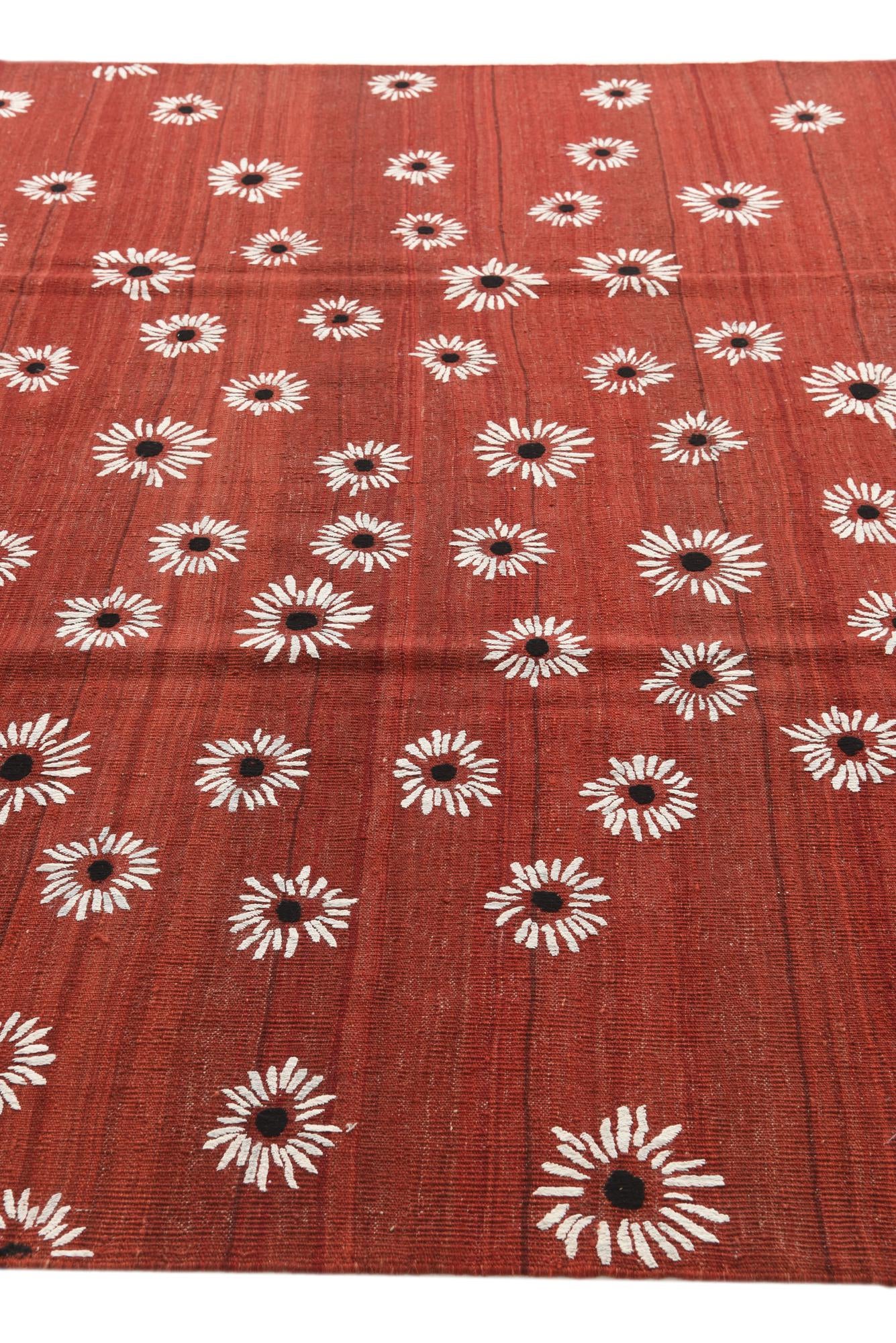 7' 3 x 9' 9 Hand Woven Kilim Modern Rug