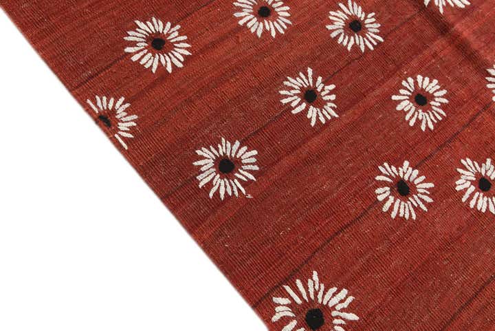 7' 3 x 9' 9 Hand Woven Kilim Modern Rug