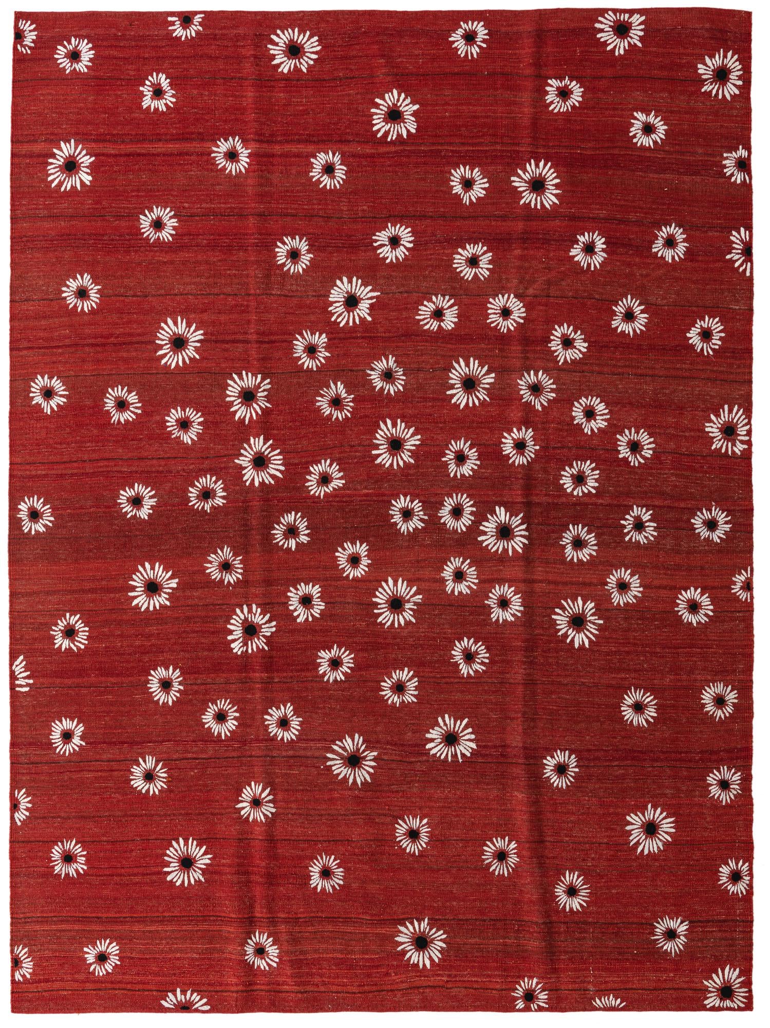 7' 3 x 9' 9 Hand Woven Kilim Modern Rug