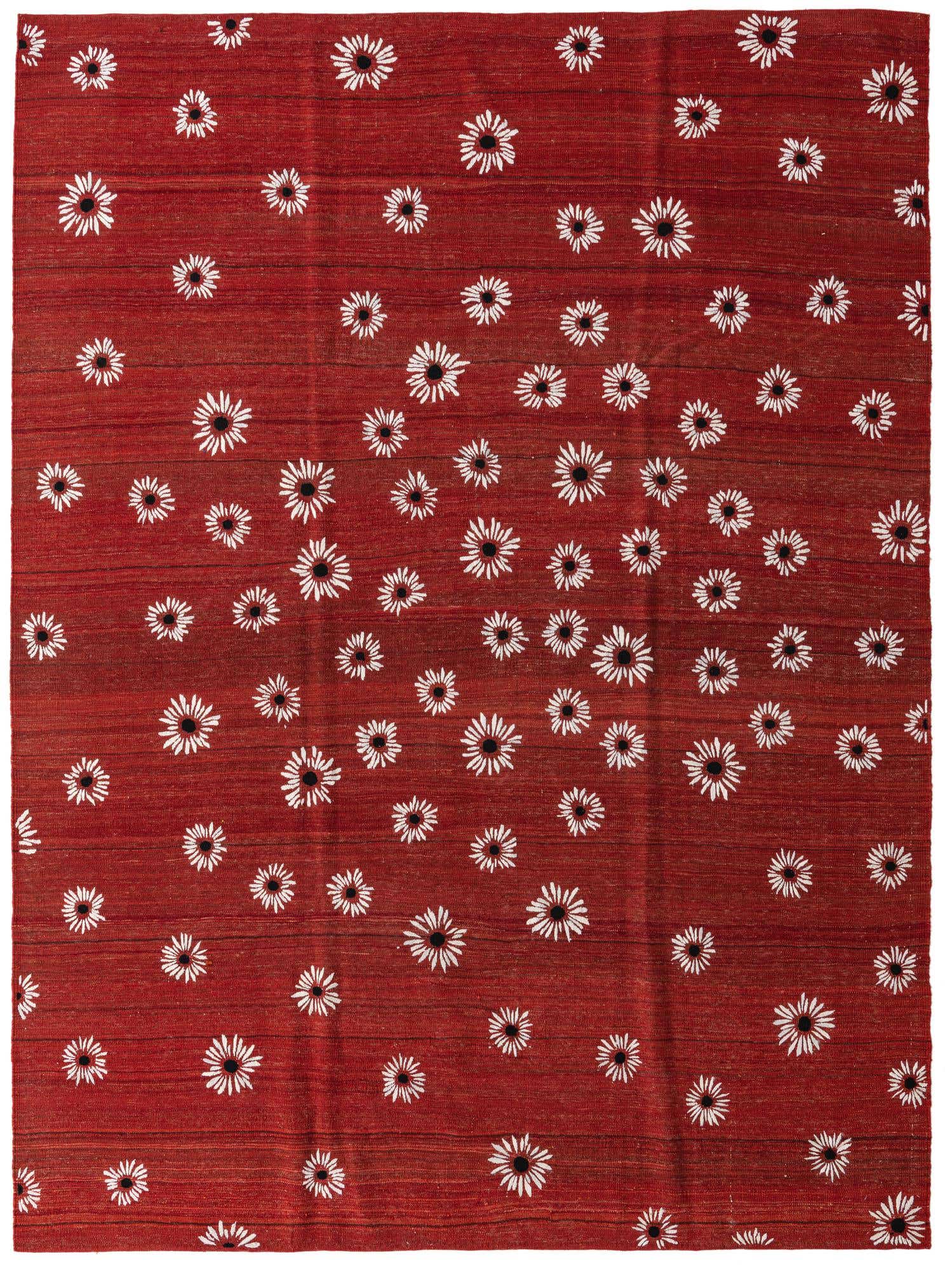 7' 3 x 9' 9 Hand Woven Kilim Modern Rug