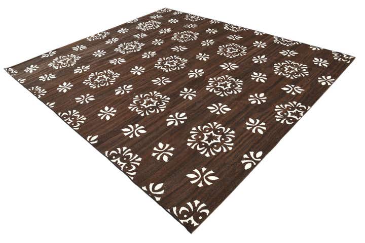 8' 7 x 9' 9 Hand Woven Kilim Modern Rug