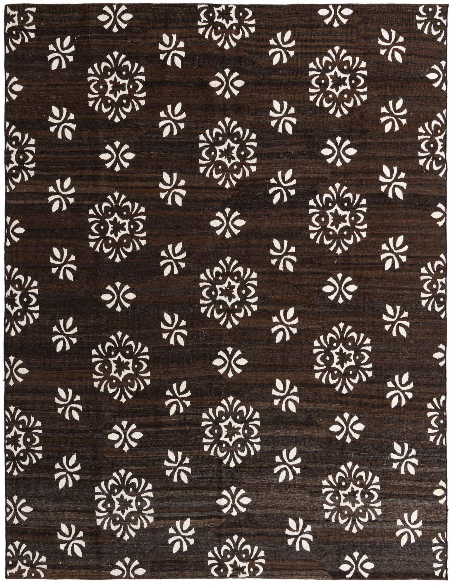 8' 7 x 9' 9 Hand Woven Kilim Modern Rug